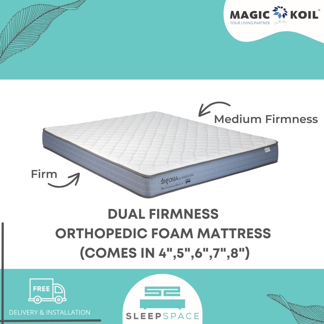 Magic Koil Sinfonia 2 in 1 Dual Firmness Foam Mattress (6 inch), Medium Soft + Firm - Best Seller!