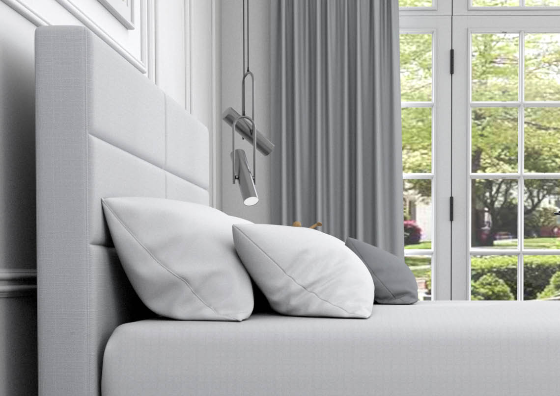 Maxcoil Jasmine Slim Headboard Divan Bed-Maxcoil-Sleep Space