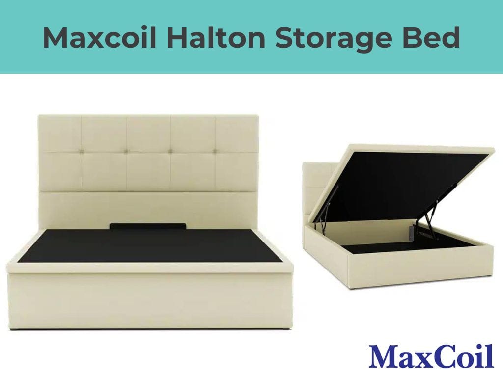Maxcoil Halton Classic Headboard Storage Bed-Maxcoil-Sleep Space