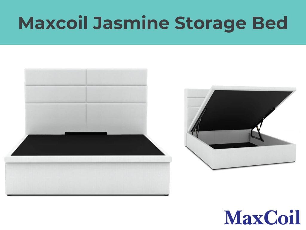 Maxcoil Jasmine Slim Headboard Storage Bed-Maxcoil-Sleep Space