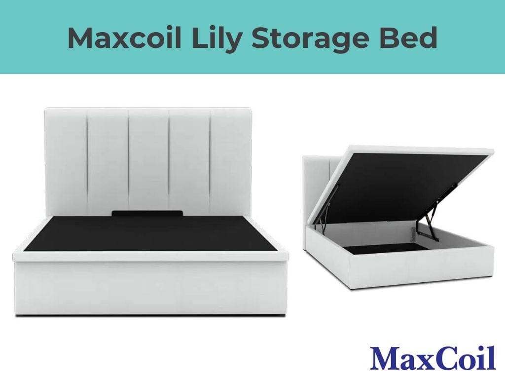 Maxcoil Lily Slim Headboard Storage Bed-Maxcoil-Sleep Space