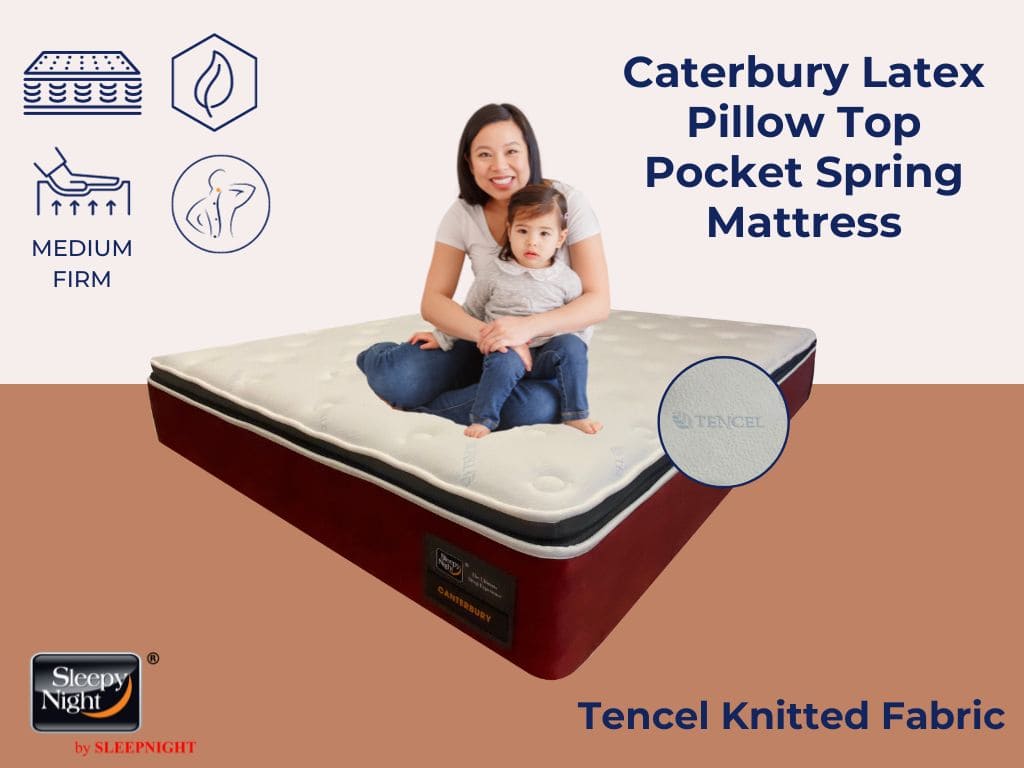 Sleepy Night Mattress : Canterbury Latex Pillow Top Pocket Spring Mattress