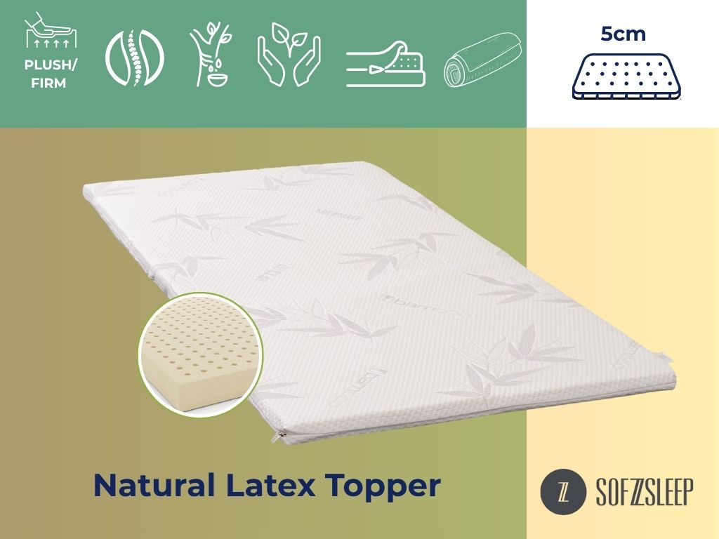 SofzSleep Natural Latex Mattress Topper (5 cm)