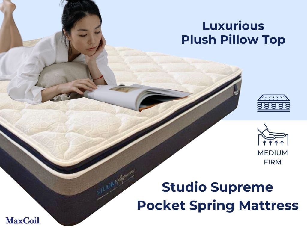 MaxCoil Studio Supreme with Plush Pillow Top Pocketed Spring Mattress - Popular!