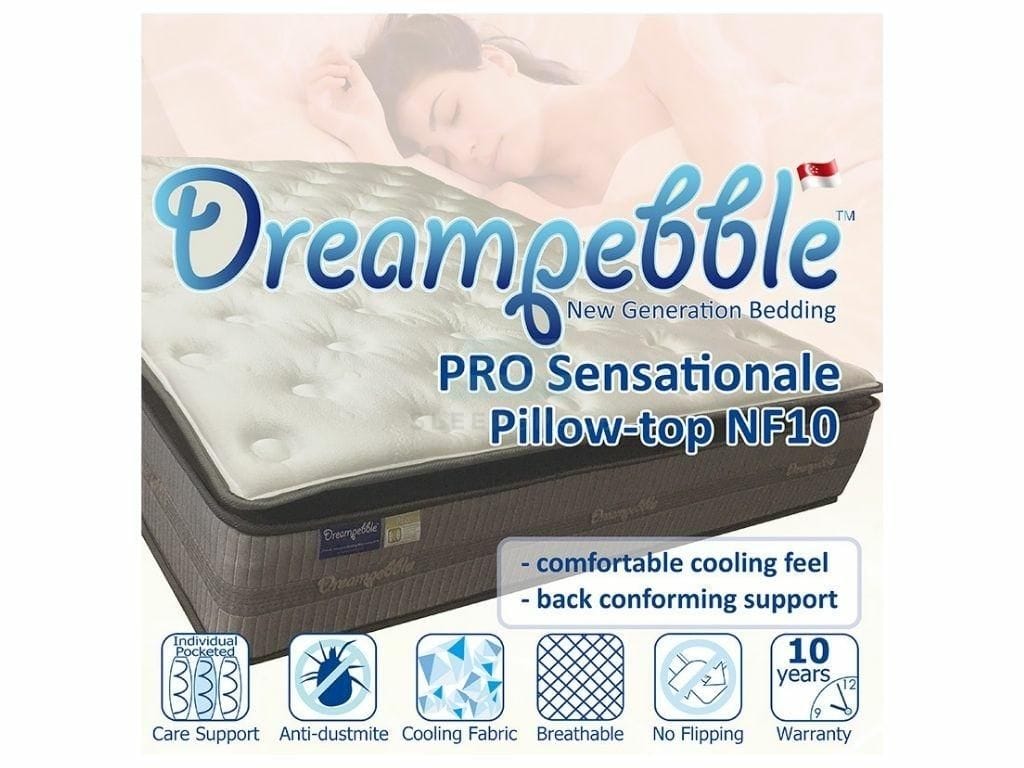 Dreampebble Pro Sensationale Pillow Top NF10 (Pocketed Spring)-Dreampebble-Sleep Space