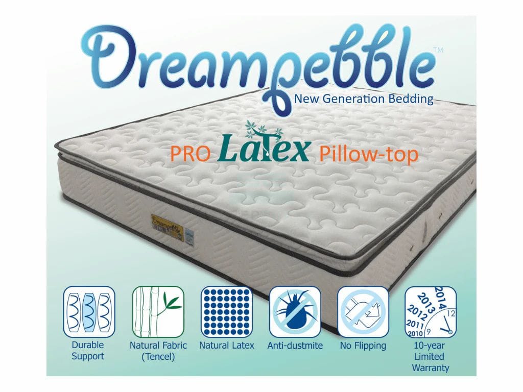 Dreampebble Pro Latex Pillow-Top Non-Flip Mattress-Dreampebble-Sleep Space