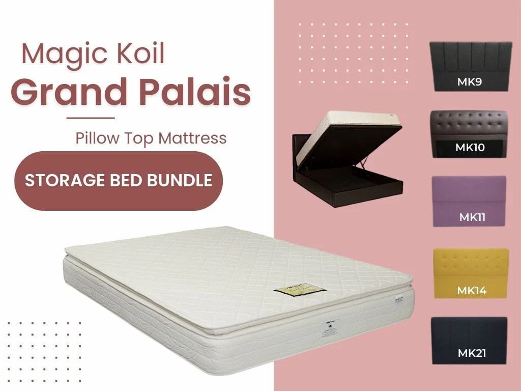 Magic Koil Grand Palais with Storage Bed Bundle-Magic Koil-Sleep Space