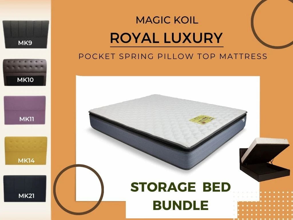 Magic Koil Royal Luxury with Storage Bed Bundle-Magic Koil-Sleep Space