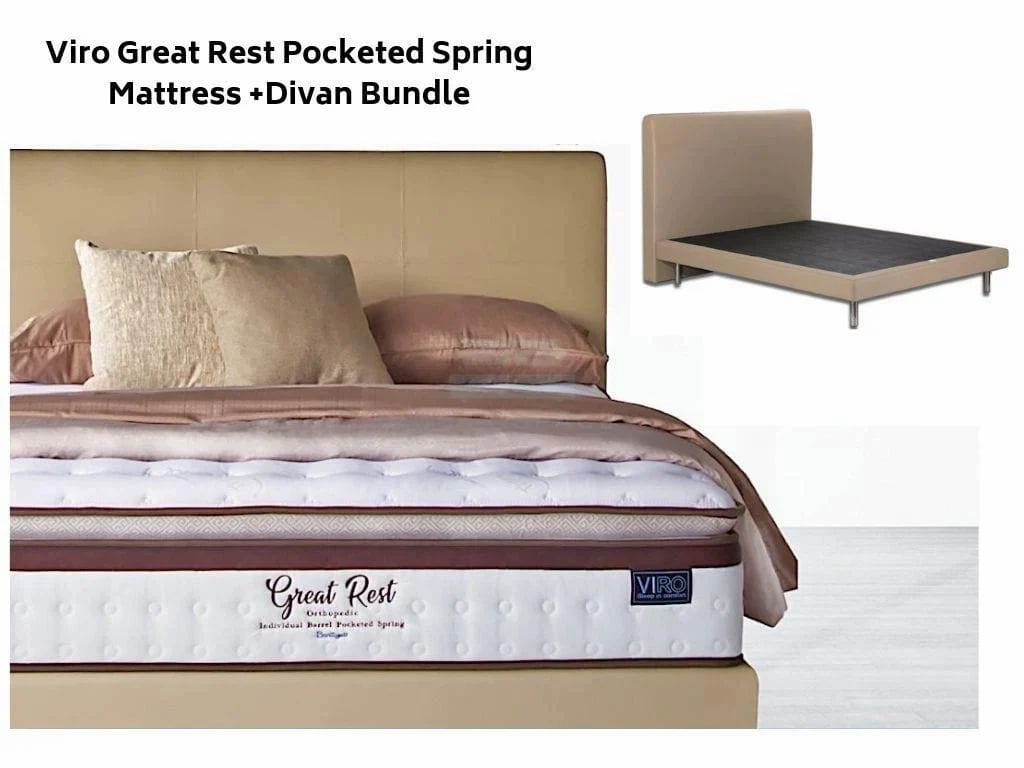 Great Rest Pocketed Spring Mattress + Divan Bundle Promo-Viro-Sleep Space