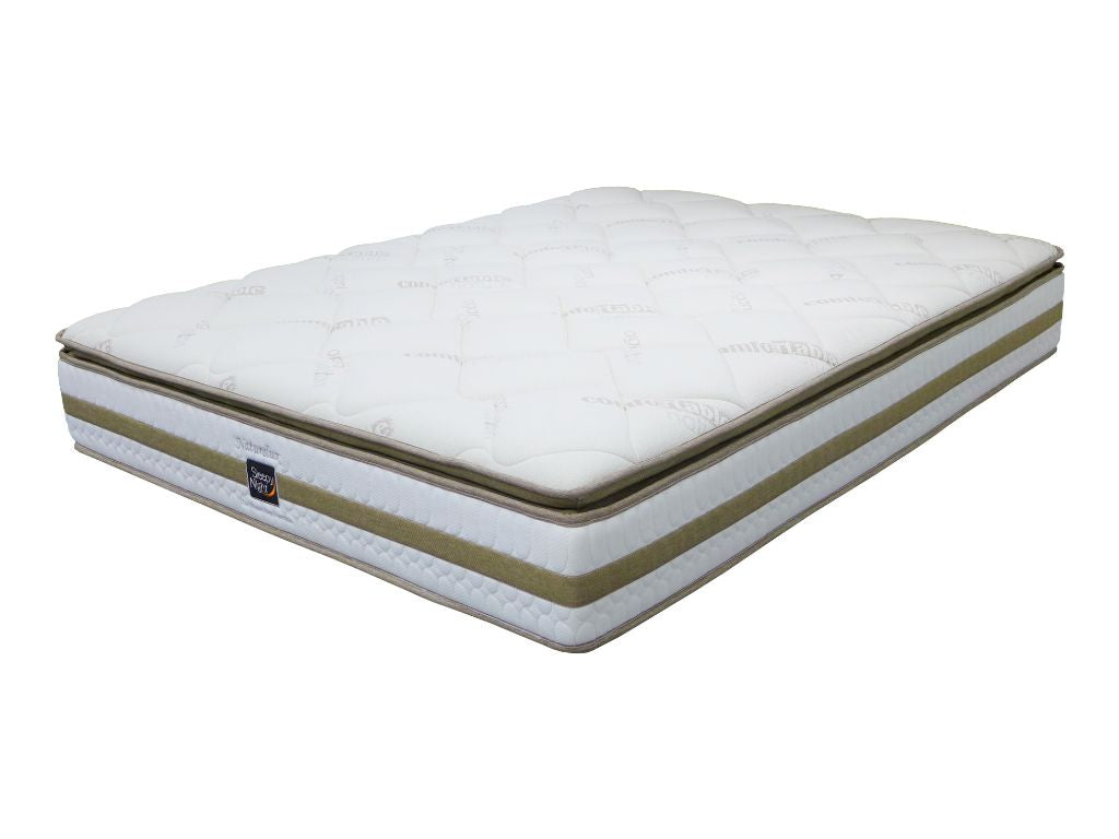 Sleepy Night Naturelux Natural Latex Pillow Top Pocket Spring Mattress + Bed Bundle