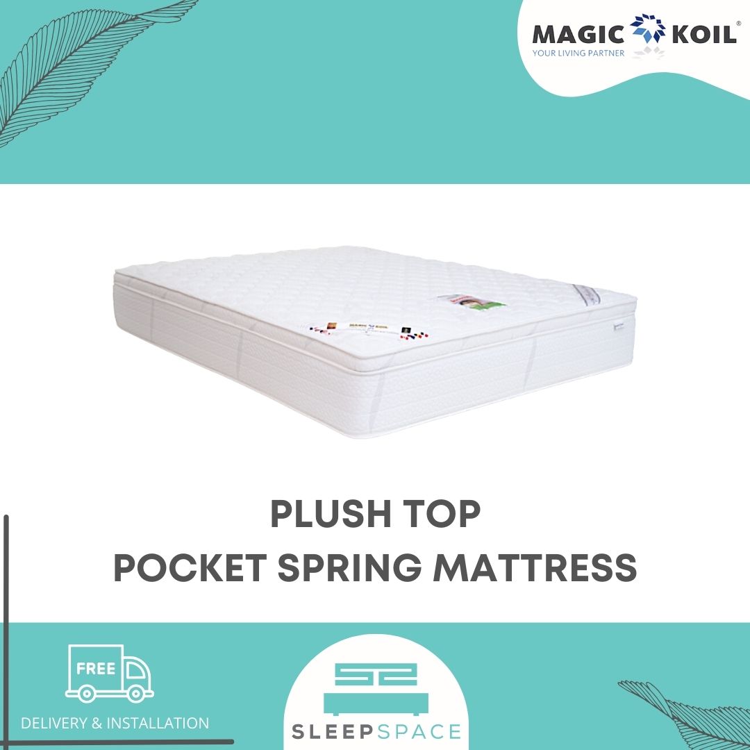 Magic Koil Innovation Pocket Spring Mattress With Plush Top (Mosquito Free Fabric)
