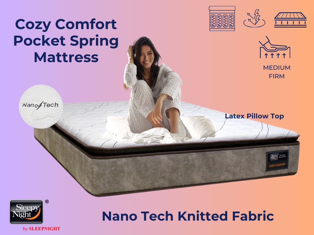 Sleepy Night Cozy Comfort Pocket Spring Mattress