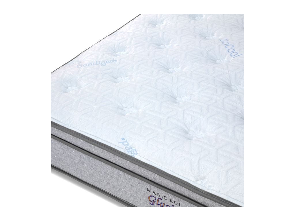 Magic Koil Glacier Rest Ice Cool Pocket Spring Plush Top Mattress with Storage Bed Bundle