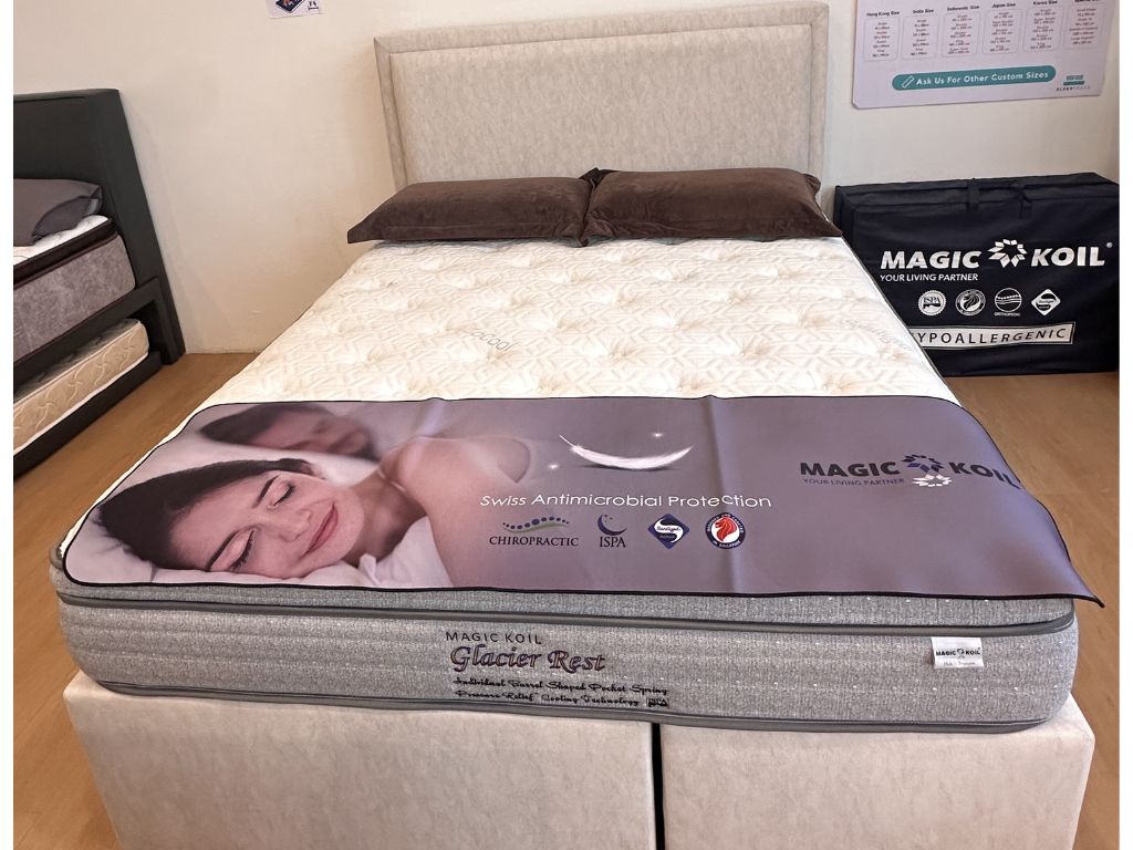 Display Piece: 1 x Queen Magic Koil Glacier Rest Ice Cool Pocket Spring Mattress