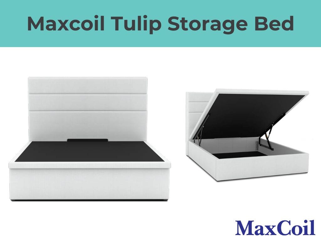 Maxcoil Tulip Slim Headboard Storage Bed-Maxcoil-Sleep Space