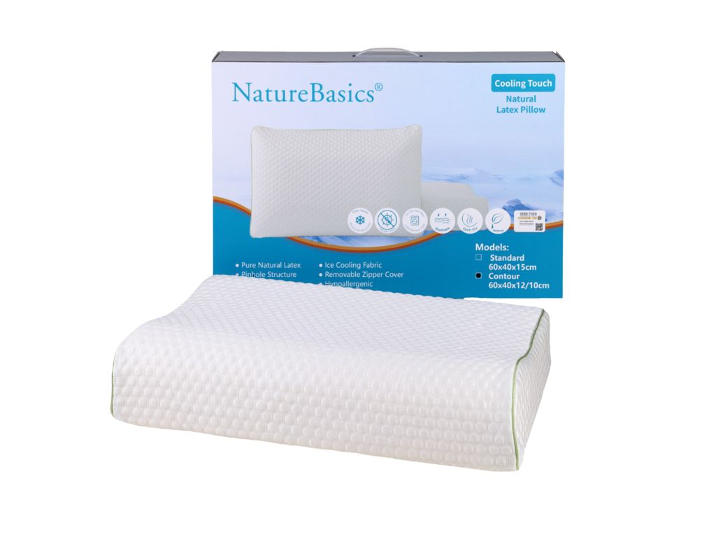 Nature Basics Cooling Touch Natural Latex Contour Pillow