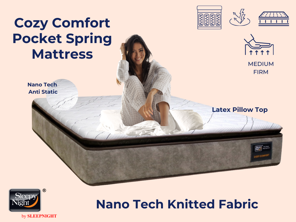 Sleepy Night Cozy Comfort Pocket Spring Mattress