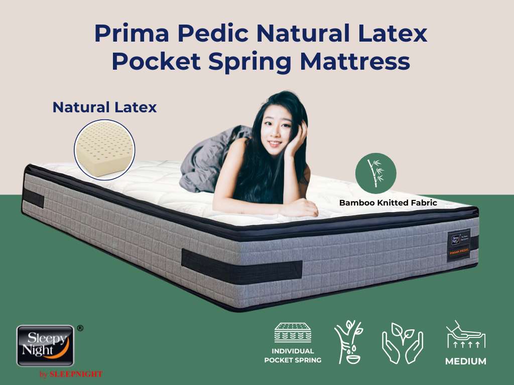 Sleepy Night Mattress : Prima Pedic Natural Latex Pillow Top Pocket Spring Mattress