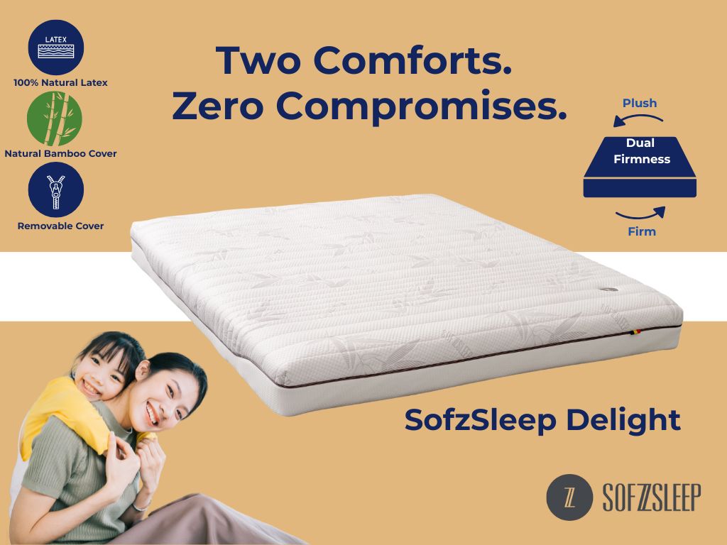 SofzSleep Delight Dual Firmness Natural Latex Mattress (18cm)