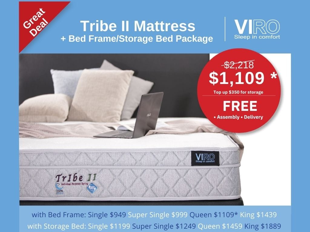 Viro Tribe II Pocket Spring Mattress + Bed Bundle Promo-Viro-Sleep Space