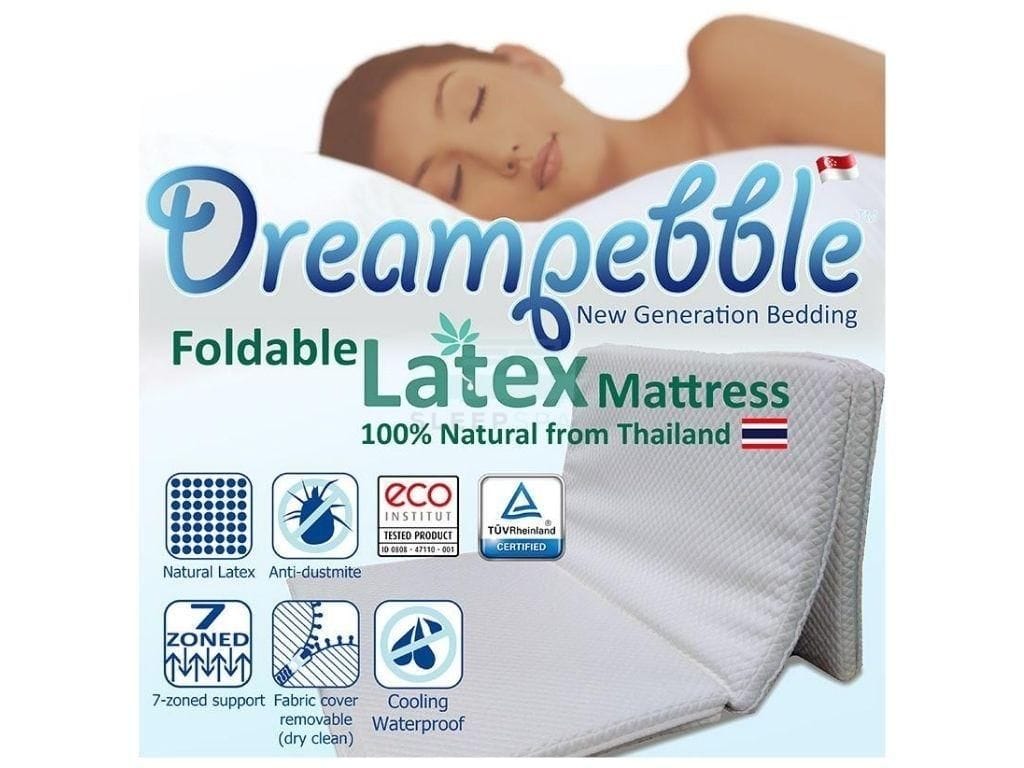 Dreampebble Foldable Natural Latex Mattress (2 inch)-Dreampebble-Sleep Space