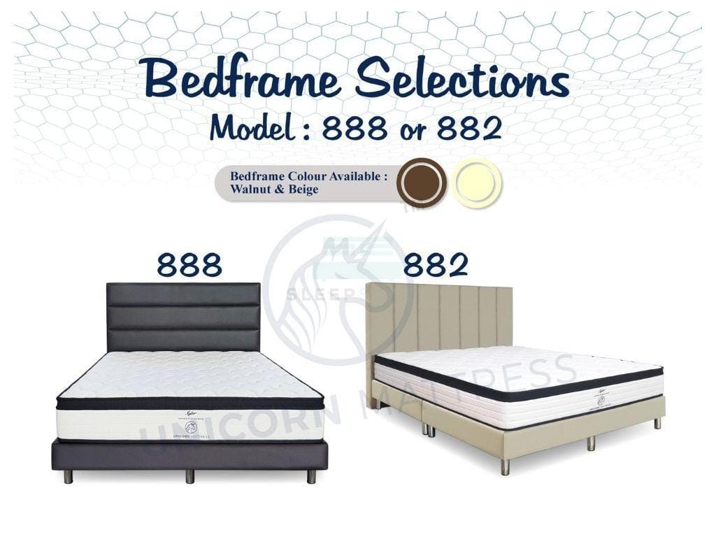Unicorn Kyler Individual Pocketed Spring Mattress (10 inch) with Bed Frame Bundle-Unicorn-Sleep Space
