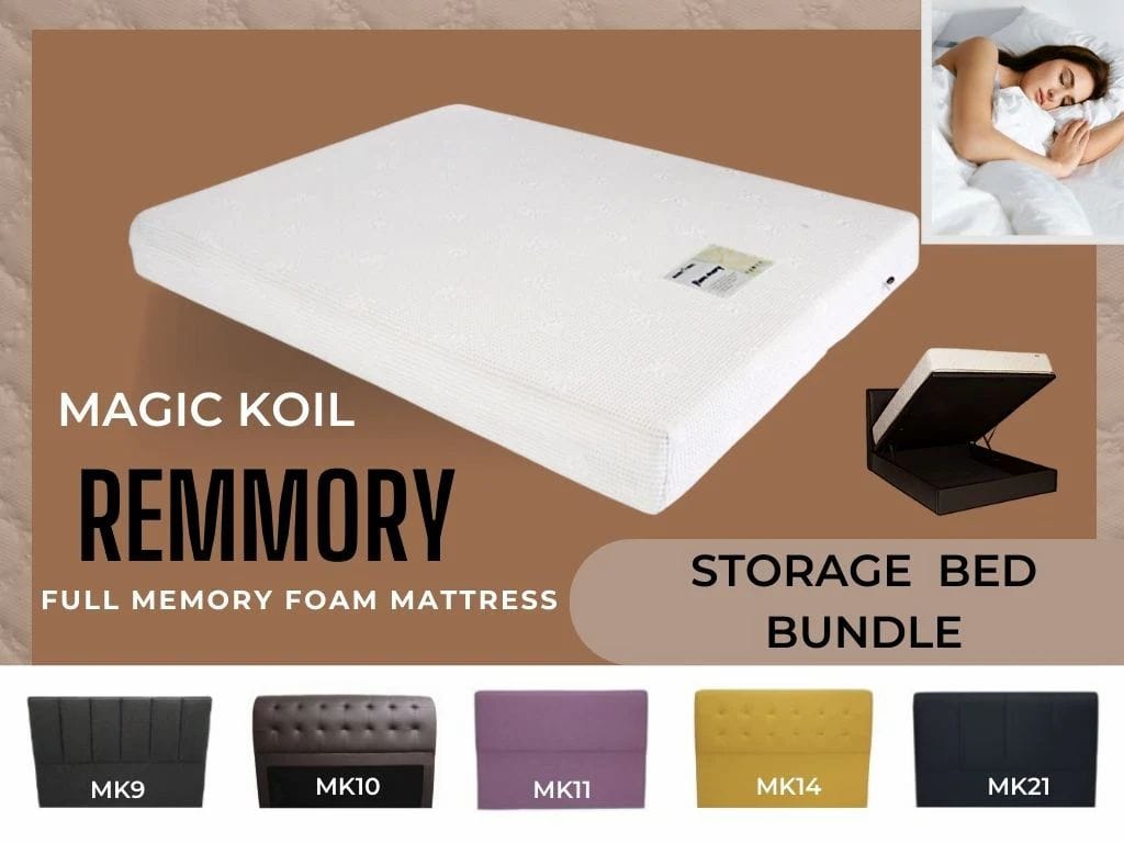 Magic Koil Remmory Visco Memory Foam Mattress with Storage Bed Bundle-Magic Koil-Sleep Space