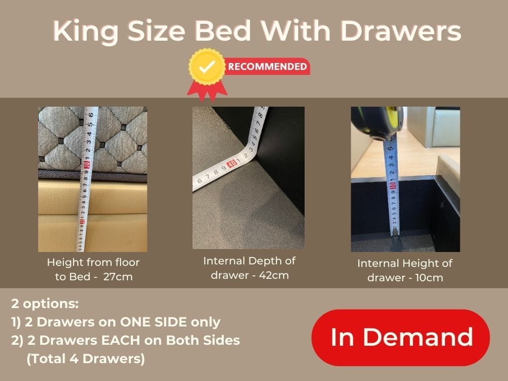 King Size Drawer Bed (2 Drawer or 4 Drawer Option) –In Demand!-Sleepy Night-Sleep Space