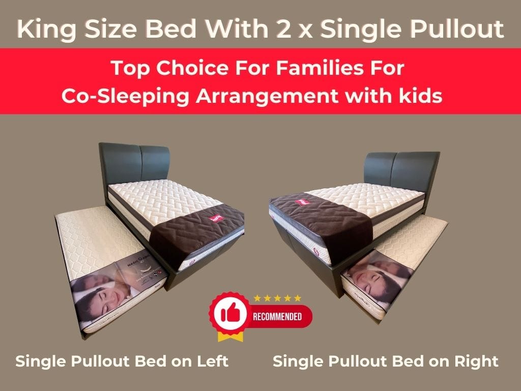 King Size Bed with 2 x Single Pullout – Top Choice For Families Looking For Co-Sleeping Arrangement-Sleepy Night-Sleep Space