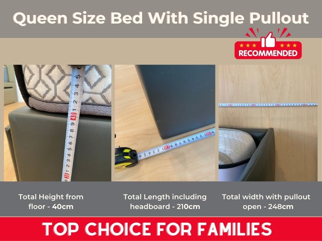 Sleepy Night Queen Size Bed with Super Single Pullout – Top Choice For Families!-Sleepy Night-Sleep Space