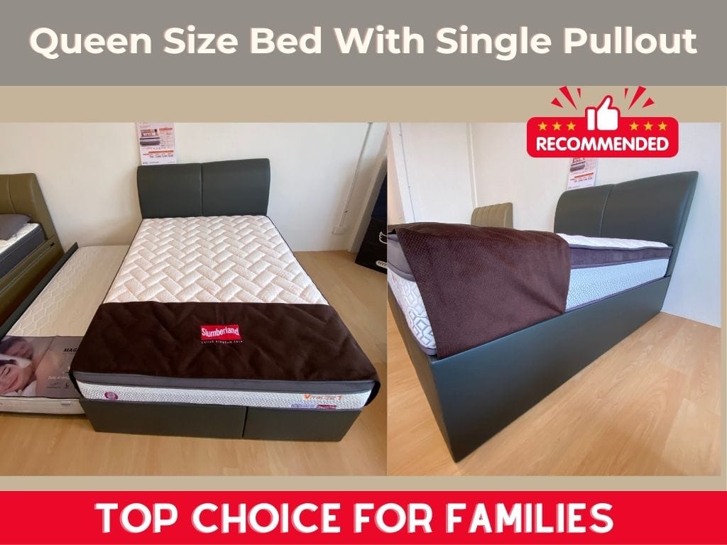 Sleepy Night Queen Size Bed with Single Pullout – Top Choice For Families!-Sleepy Night-Sleep Space