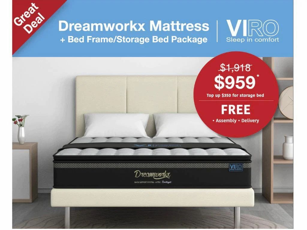 Viro Dreamworkx Mattress + Bed Bundle Promo-Viro-Sleep Space